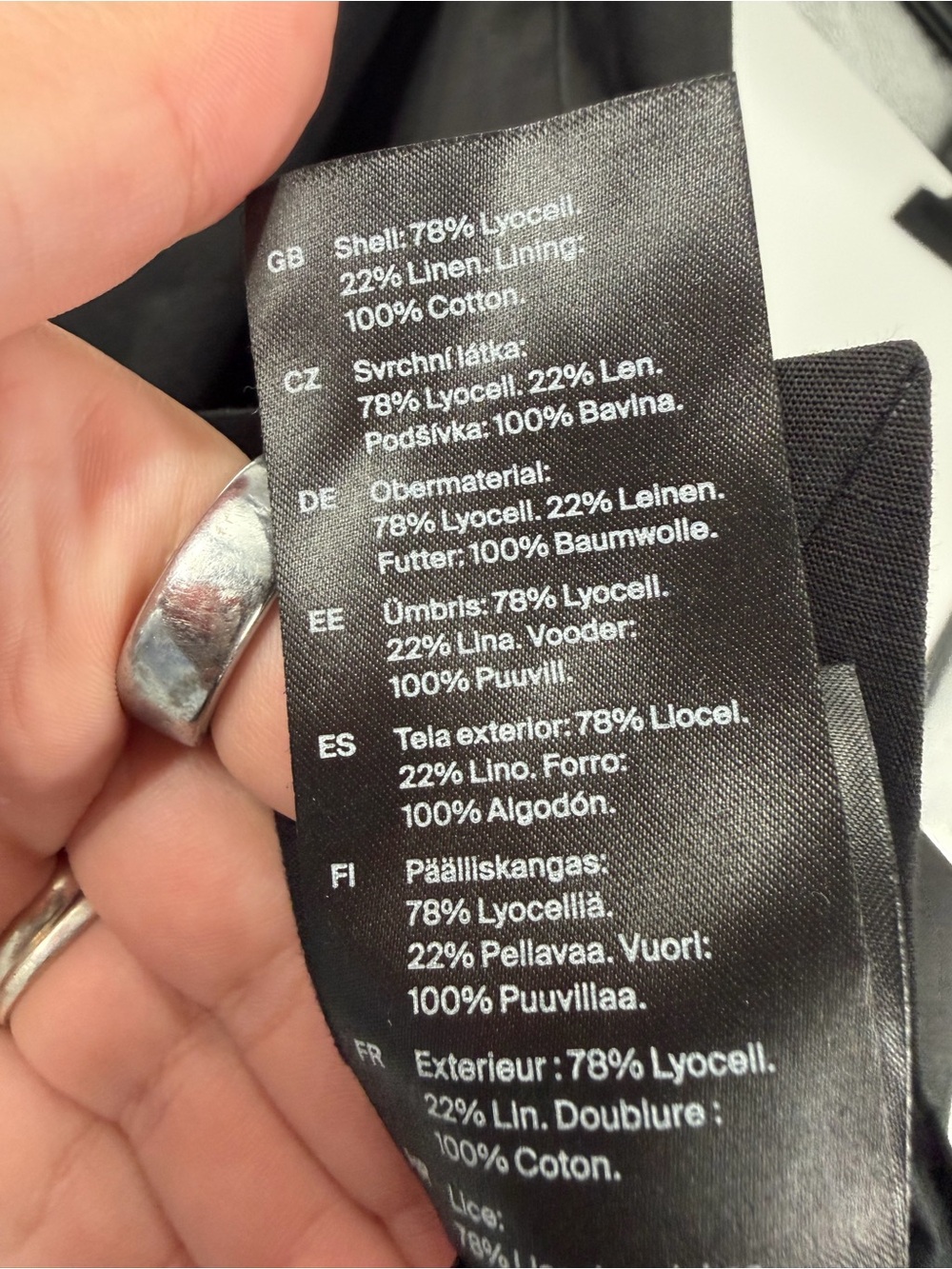 COS Black Linen Lyocell Bandeau Corset Top - Picture 7 of 9